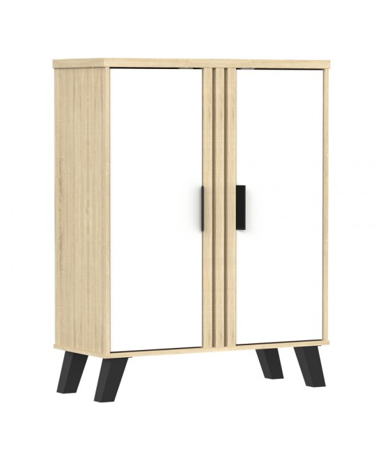 Παπουτσοθήκη-ντουλάπι Shoby pakoworld λευκό-sonoma 70.5x30x91εκ