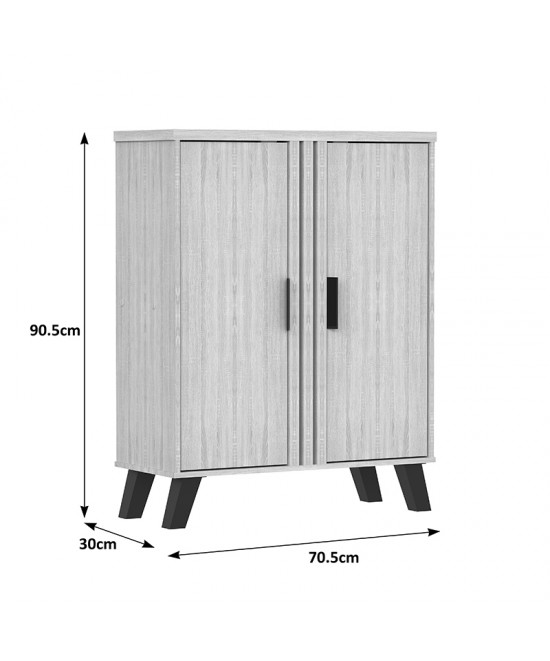 Παπουτσοθήκη-ντουλάπι Shoby pakoworld sonoma 70.5x30x91εκ