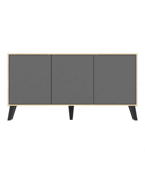 Μπουφές Billie pakoworld sonoma-ανθρακί149x40x77εκ