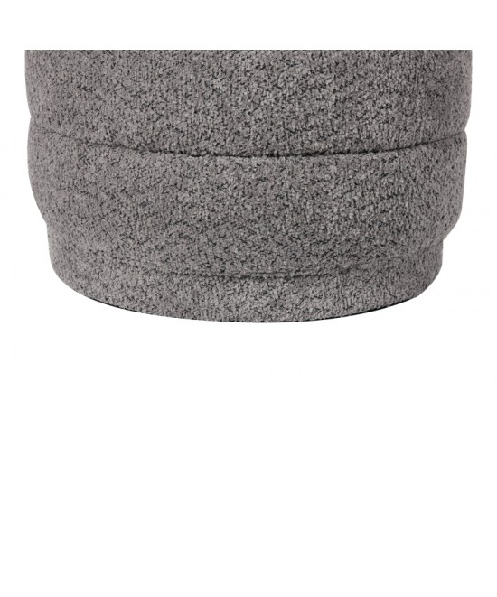 Σκαμπό-μπαούλο Bettia pakoworld μπουκλέ γκρι Φ41x38.5εκ