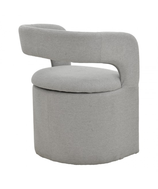 Πολυθρόνα Cocon pakoworld ύφασμα γκρι μπεζ 58x58x80εκ