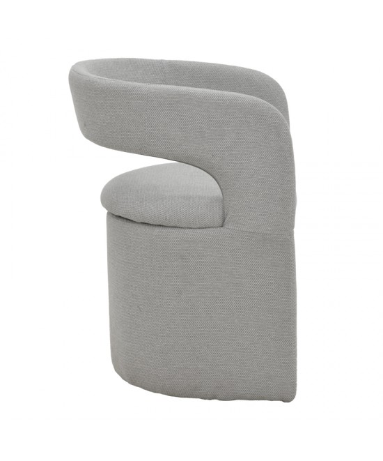 Πολυθρόνα Cocon pakoworld ύφασμα γκρι μπεζ 58x58x80εκ