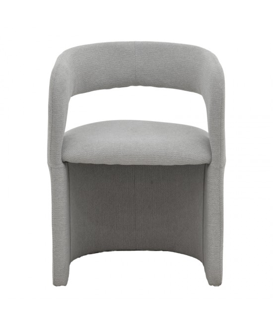 Πολυθρόνα Cocon pakoworld ύφασμα γκρι μπεζ 58x58x80εκ