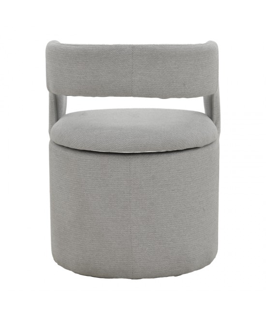 Πολυθρόνα Cocon pakoworld ύφασμα γκρι μπεζ 58x58x80εκ