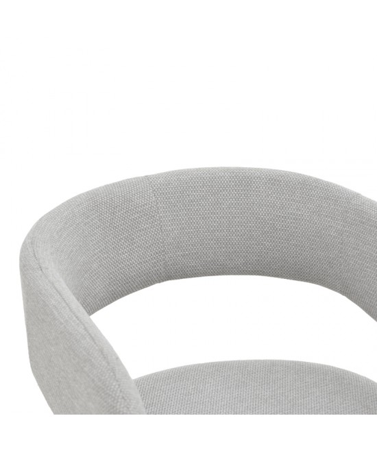 Πολυθρόνα Cocon pakoworld ύφασμα γκρι μπεζ 58x58x80εκ