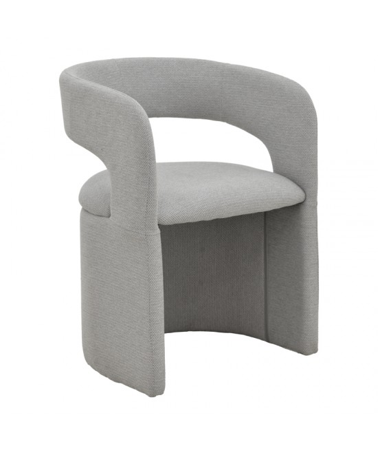 Πολυθρόνα Cocon pakoworld ύφασμα γκρι μπεζ 58x58x80εκ