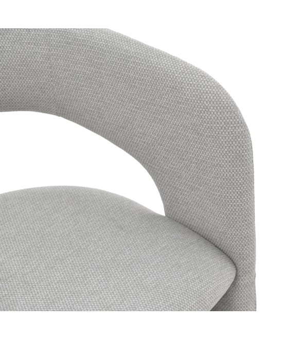 Πολυθρόνα Cocon pakoworld ύφασμα γκρι μπεζ 58x58x80εκ