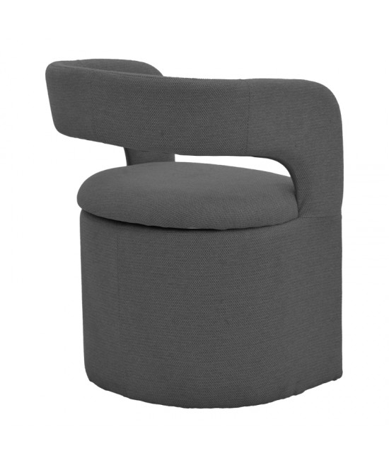 Πολυθρόνα Cocon pakoworld ύφασμα ανθρακί 58x58x80εκ