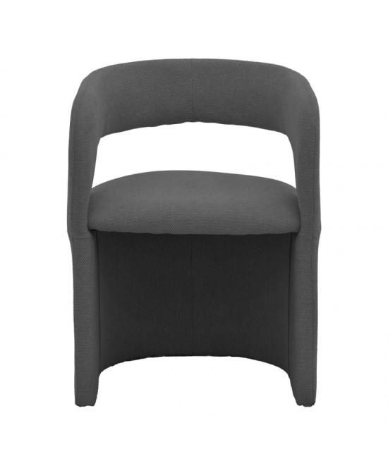 Πολυθρόνα Cocon pakoworld ύφασμα ανθρακί 58x58x80εκ