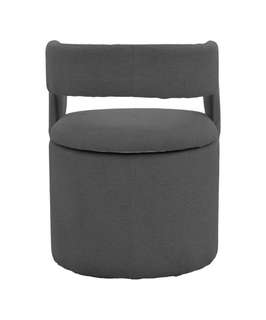 Πολυθρόνα Cocon pakoworld ύφασμα ανθρακί 58x58x80εκ