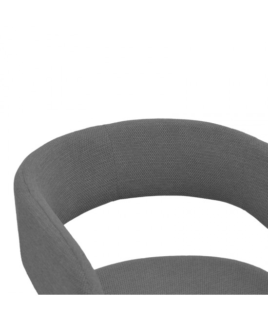 Πολυθρόνα Cocon pakoworld ύφασμα ανθρακί 58x58x80εκ