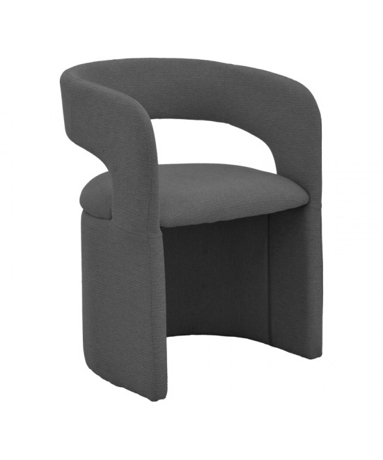 Πολυθρόνα Cocon pakoworld ύφασμα ανθρακί 58x58x80εκ