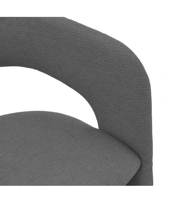 Πολυθρόνα Cocon pakoworld ύφασμα ανθρακί 58x58x80εκ