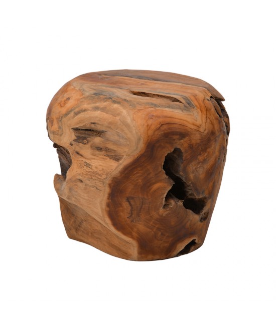 Σκαμπό Bolare pakoworld teak ξύλο σε φυσική απόχρωση Φ40x35εκ