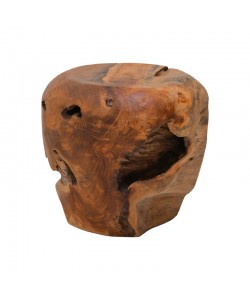 Σκαμπό Bolare pakoworld teak ξύλο σε φυσική απόχρωση Φ40x35εκ
