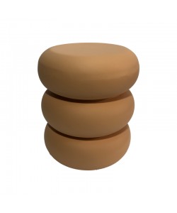 Βοηθητικό τραπέζι Zoubi pakoworld MGO  terracotta Φ35x43εκ