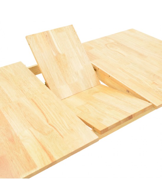 Tραπέζι επεκτεινόμενο Country pakoworld rubberwood σε φυσική απόχρωση 120-150x80x74εκ Tραπέζι επεκτεινόμενο Country pakoworld rubberwood σε φυσική απόχρωση 120-150x80x74εκ