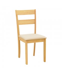 Καρέκλα Dallan pakoworld rubberwood σε φυσική απόχρωση 40x47.5x89εκ