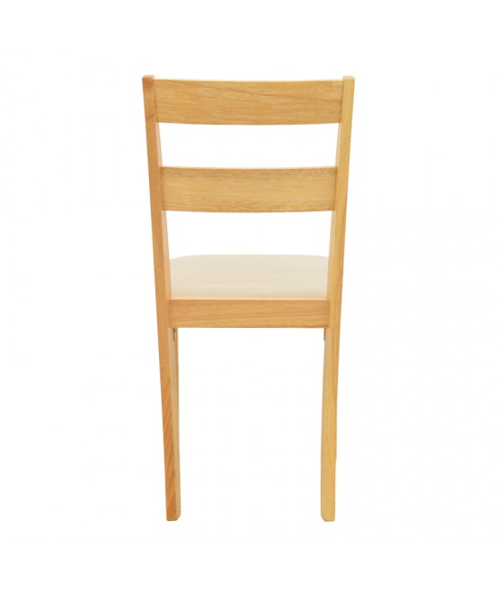 Καρέκλα Dallan pakoworld rubberwood σε φυσική απόχρωση 40x47.5x89εκ