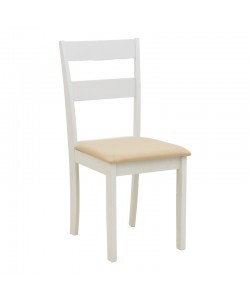 Καρέκλα Dallan pakoworld rubberwood λευκό 40x47.5x89εκ