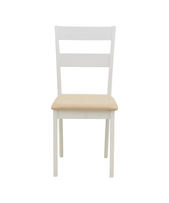 Καρέκλα Dallan pakoworld rubberwood λευκό 40x47.5x89εκ