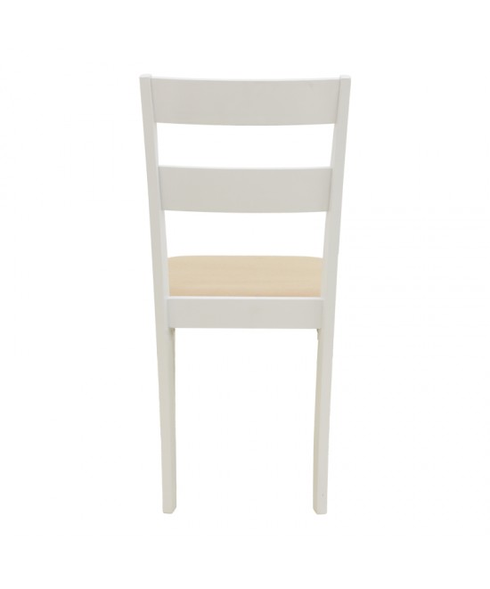 Καρέκλα Dallan pakoworld rubberwood λευκό 40x47.5x89εκ