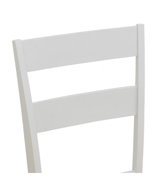 Καρέκλα Dallan pakoworld rubberwood λευκό 40x47.5x89εκ