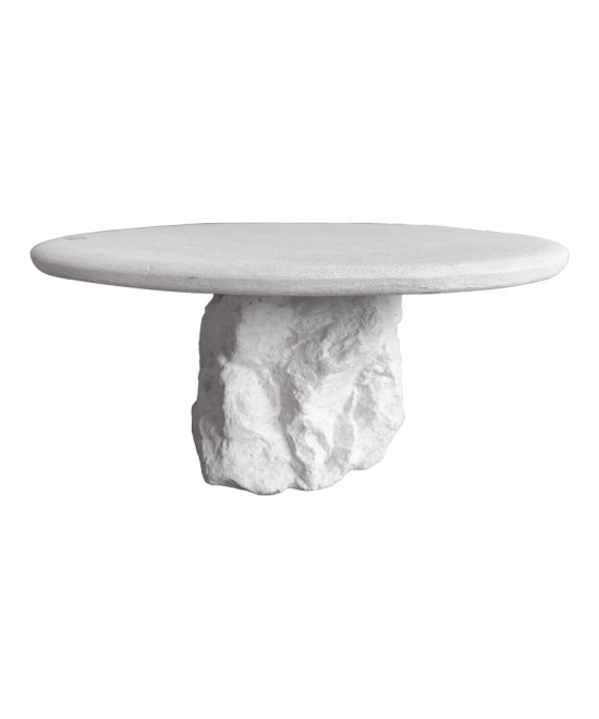 Τραπέζι σαλονιού Zinol pakoworld mdf-polyresin λευκό Φ77x36εκ Τραπέζι σαλονιού Zinol pakoworld mdf-polyresin λευκό Φ77x36εκ