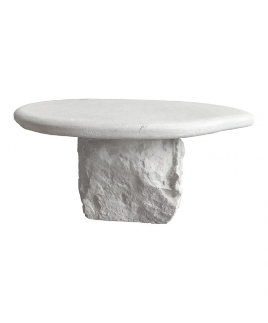 Τραπέζι σαλονιού Zinol pakoworld mdf-polyresin λευκό Φ77x36εκ Τραπέζι σαλονιού Zinol pakoworld mdf-polyresin λευκό Φ77x36εκ