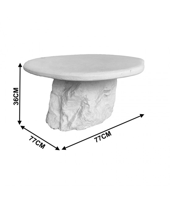 Τραπέζι σαλονιού Zinol pakoworld mdf-polyresin λευκό Φ77x36εκ Τραπέζι σαλονιού Zinol pakoworld mdf-polyresin λευκό Φ77x36εκ