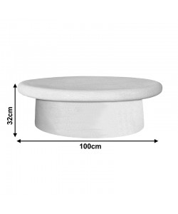 Τραπέζι σαλονιού Herona pakoworld mdf λευκό 100x60x32εκ