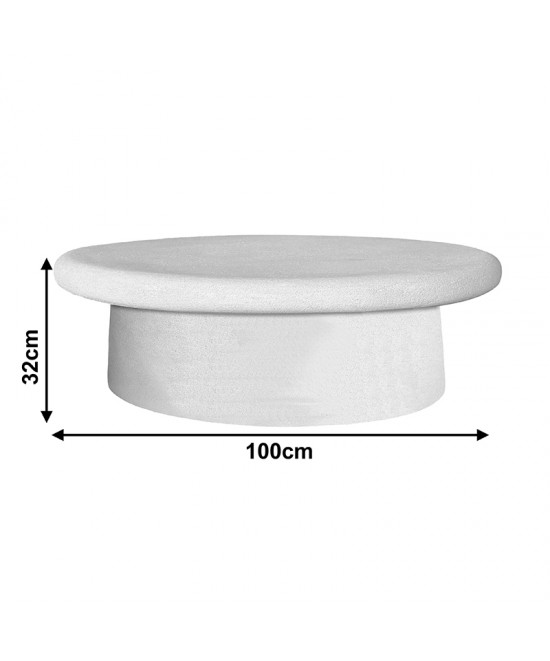 Τραπέζι σαλονιού Herona pakoworld mdf λευκό 100x60x32εκ