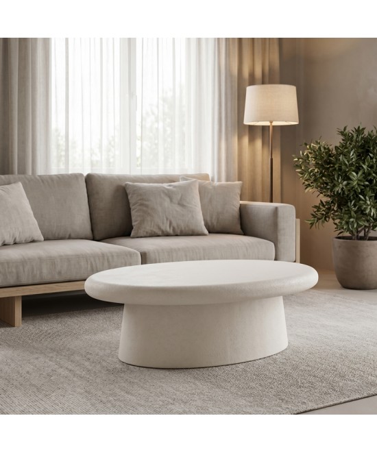 Τραπέζι σαλονιού Herona pakoworld mdf λευκό 100x60x32εκ