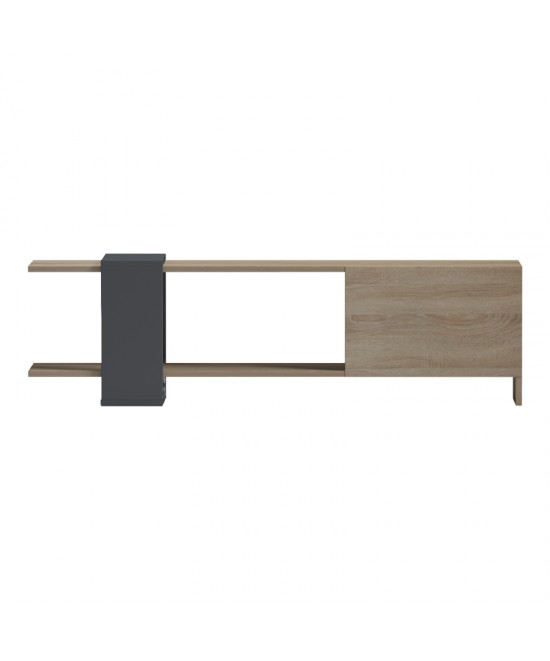 Έπιπλο τηλεόρασης Standi pakoworld σε sonoma-ανθρακί 120x25x36.8εκ