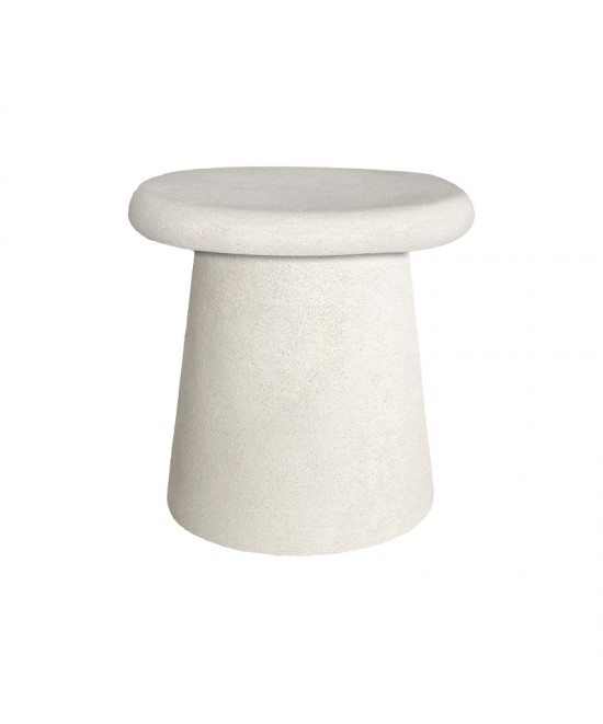 Βοηθητικό τραπέζι Herona pakoworld mdf λευκό Φ47x48εκ