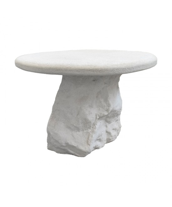 Βοηθητικό τραπέζι Zinol pakoworld mdf-polyresin λευκό Φ58x41εκ