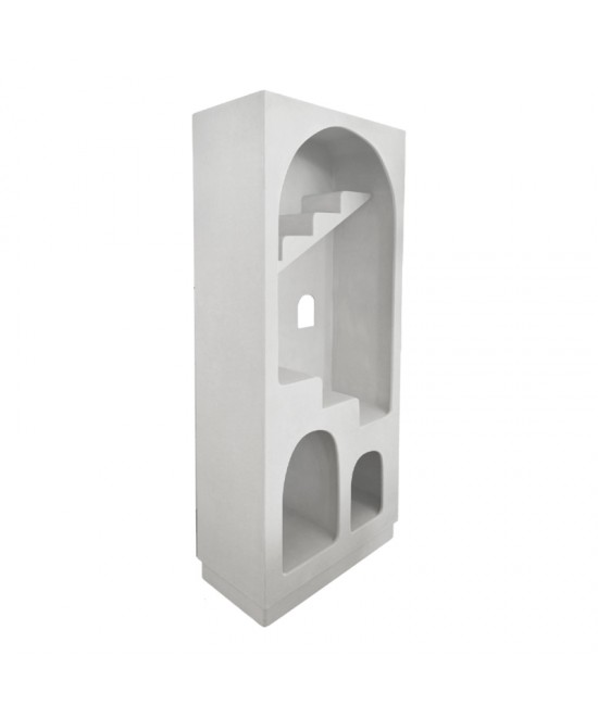 Βιβλιοθήκη-ραφιέρα Boolten pakoworld mdf λευκό 80x38x190εκ