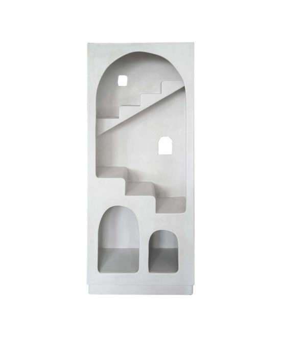 Βιβλιοθήκη-ραφιέρα Boolten pakoworld mdf λευκό 80x38x190εκ