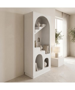 Βιβλιοθήκη-ραφιέρα Boolten pakoworld mdf λευκό 80x38x190εκ