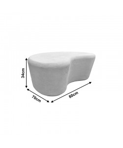 Τραπέζι σαλονιού Fedris pakoworld mdf λευκό 80x70x34εκ