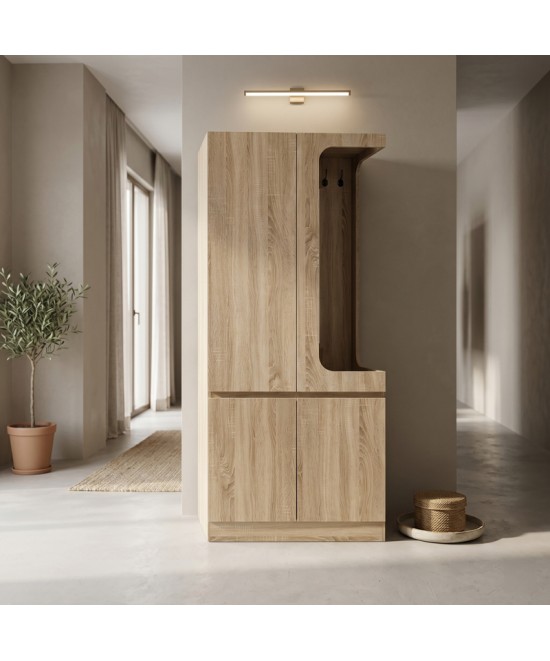 Έπιπλο εισόδου Feby pakoworld  sonoma 80x50.5x190εκ