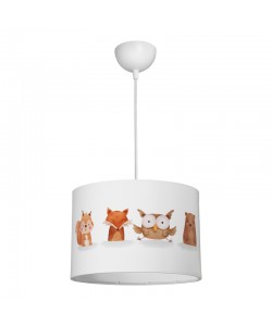 Παιδικό φωτιστικό οροφής Wooda pakoworld led E27 πολύχρωμο PVC Φ30x20εκ