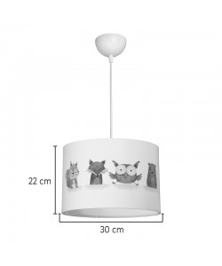 Παιδικό φωτιστικό οροφής Wooda pakoworld led E27 πολύχρωμο PVC Φ30x20εκ