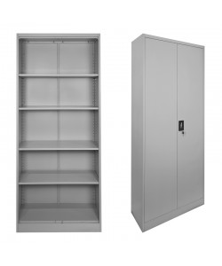 Μεταλλική ντουλάπα Ugren pakoworld σε ανοιχτό γκρι 70x40x180εκ