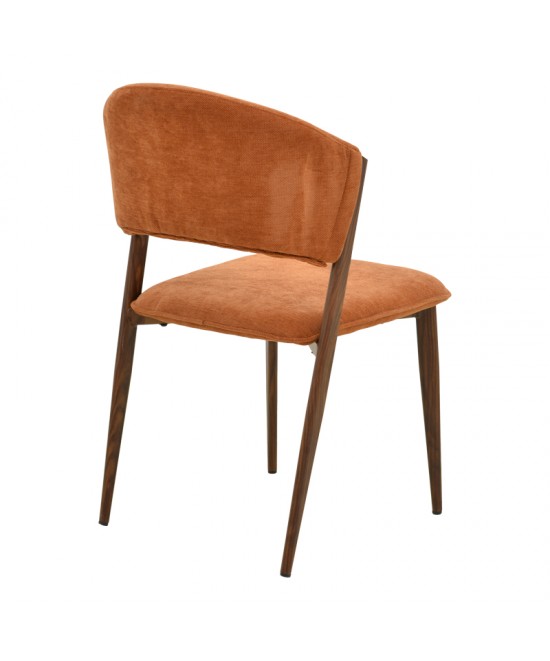 Καρέκλα Dolez pakoworld terracotta ύφασμα-πόδι καρυδί μέταλλο 49x58.5x82εκ Καρέκλα Dolez pakoworld terracotta ύφασμα-πόδι καρυδί μέταλλο 49x58.5x82εκ