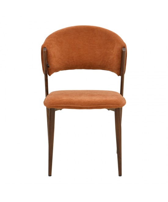 Καρέκλα Dolez pakoworld terracotta ύφασμα-πόδι καρυδί μέταλλο 49x58.5x82εκ Καρέκλα Dolez pakoworld terracotta ύφασμα-πόδι καρυδί μέταλλο 49x58.5x82εκ