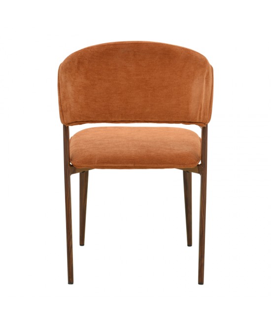Καρέκλα Dolez pakoworld terracotta ύφασμα-πόδι καρυδί μέταλλο 49x58.5x82εκ Καρέκλα Dolez pakoworld terracotta ύφασμα-πόδι καρυδί μέταλλο 49x58.5x82εκ