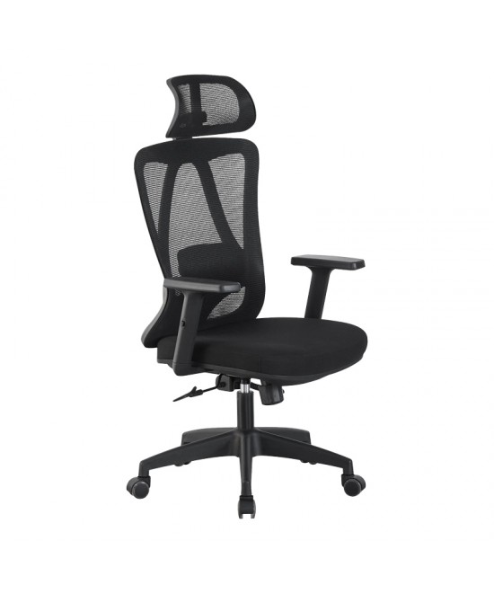 Καρέκλα γραφείου διευθυντή Magida pakoworld mesh μαύρο 58.5x66x115-125εκ Καρέκλα γραφείου διευθυντή Magida pakoworld mesh μαύρο 58.5x66x115-125εκ