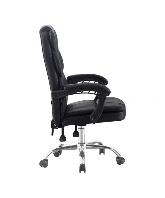 Καρέκλα γραφείου διευθυντή Sanema pakoworld pu μαύρο 62x67x112-122εκ Καρέκλα γραφείου διευθυντή Sanema pakoworld pu μαύρο 62x67x112-122εκ