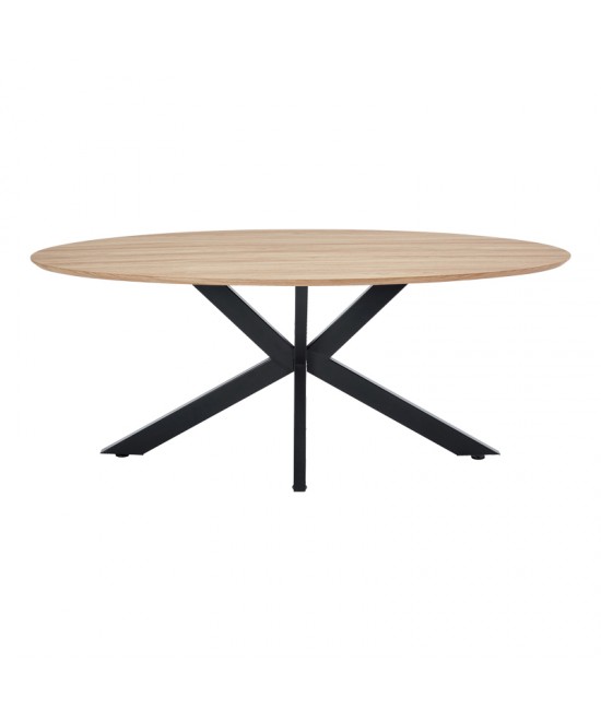 Τραπέζι Makrey pakoworld sonoma mdf- μαύρα μεταλλικά πόδια 180x90x75εκ Τραπέζι Makrey pakoworld sonoma mdf- μαύρα μεταλλικά πόδια 180x90x75εκ
